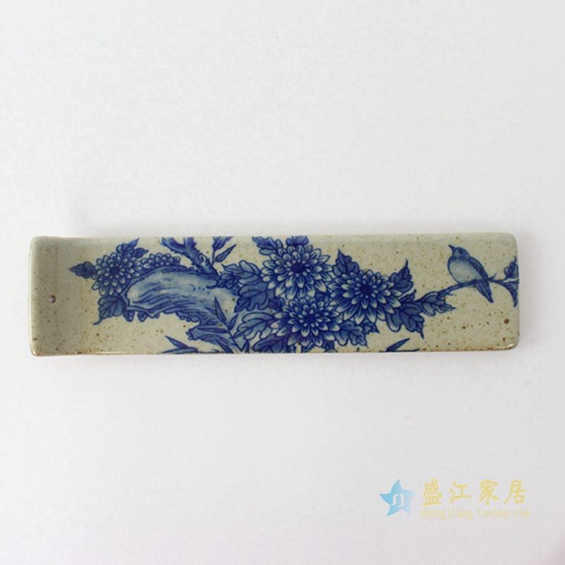 景德镇 傲霜秋菊-陶土 陶瓷 香板香插 陶泥 香佛具线香 香板 塔香 品香用具