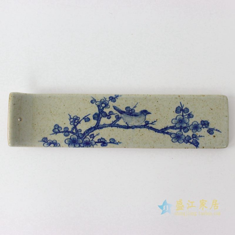 景德镇 喜上梅梢-陶土 陶瓷 香板香插 陶泥 香佛具线香 香板 塔香 品香用具