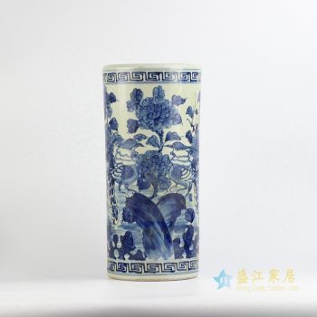 RZFH04-A    景德镇  手绘 仿古青花 花鸟 笔筒   厂家直销