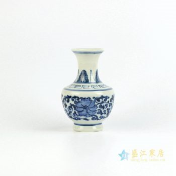 RZIQ04    景德镇 手绘青花缠枝 小花插 小花瓶 艺术摆件品