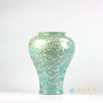RZIW01 景德镇  窑变 结晶釉 宽口花瓶   厂家直销