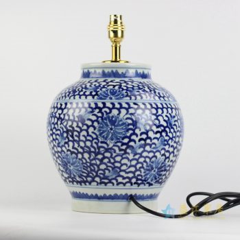 ds78-rylu88  景德镇 手绘青花缠枝莲台灯陶瓷灯具