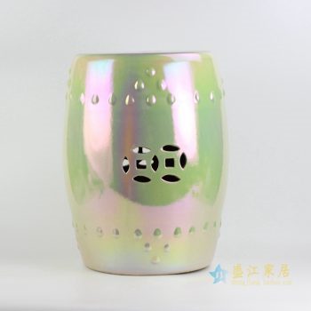 rykb111-d  景德镇 荧光贝壳高温颜色釉 瓷凳 凉墩凳子