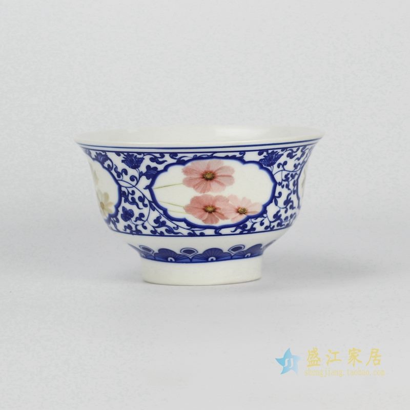 青花粉彩单碗 饭碗 景德镇厂家直销