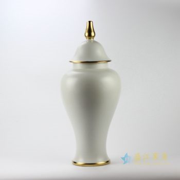 rykb112-d    白色颜色釉将军罐  景德镇  厂家直销艺术摆件品