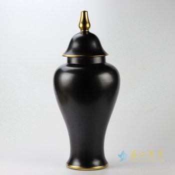 rykb112-e    颜色釉黑色罐 景德镇  艺术摆件品厂家直销