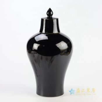 rynq178-e    黑釉乌金釉罐 盖罐