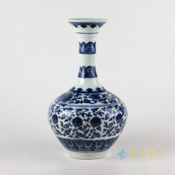 rzfu02-c72-01      青花缠枝莲花瓶  梅瓶   花插