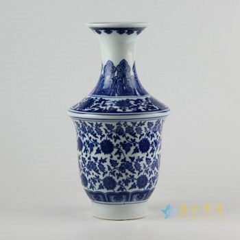rzfu04-c72-14    青花缠枝莲花瓶花插  景德镇厂家直销