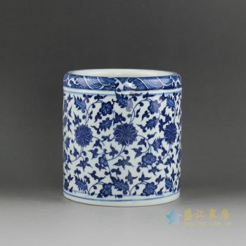 rzfu13-c75   青花缠枝莲笔筒