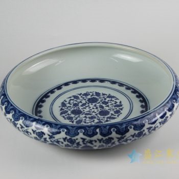 rzfu14-f-150jian   青花缠枝莲水洗水浅 鱼缸