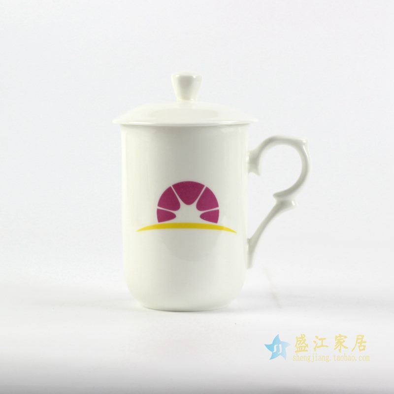 定做logo 骨质瓷 茶杯 水杯 办公杯景德镇厂家直销