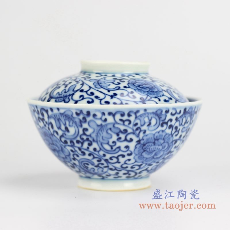 青花花朵汤锅 品锅