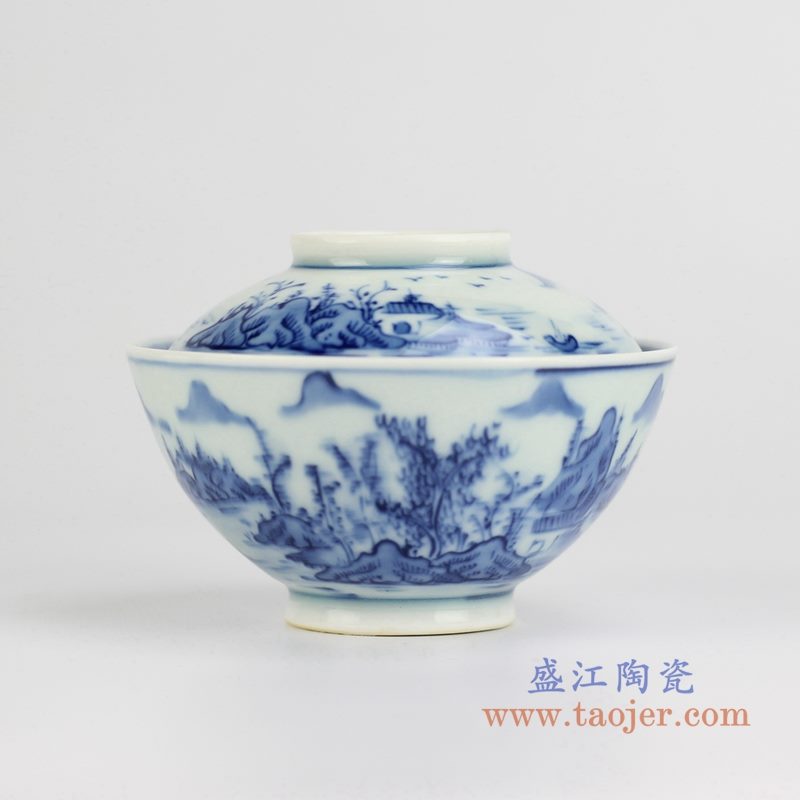 青花山水汤锅 品锅