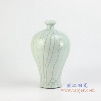ryxc13-b    青釉黑条纹花瓶  花插 摆件品