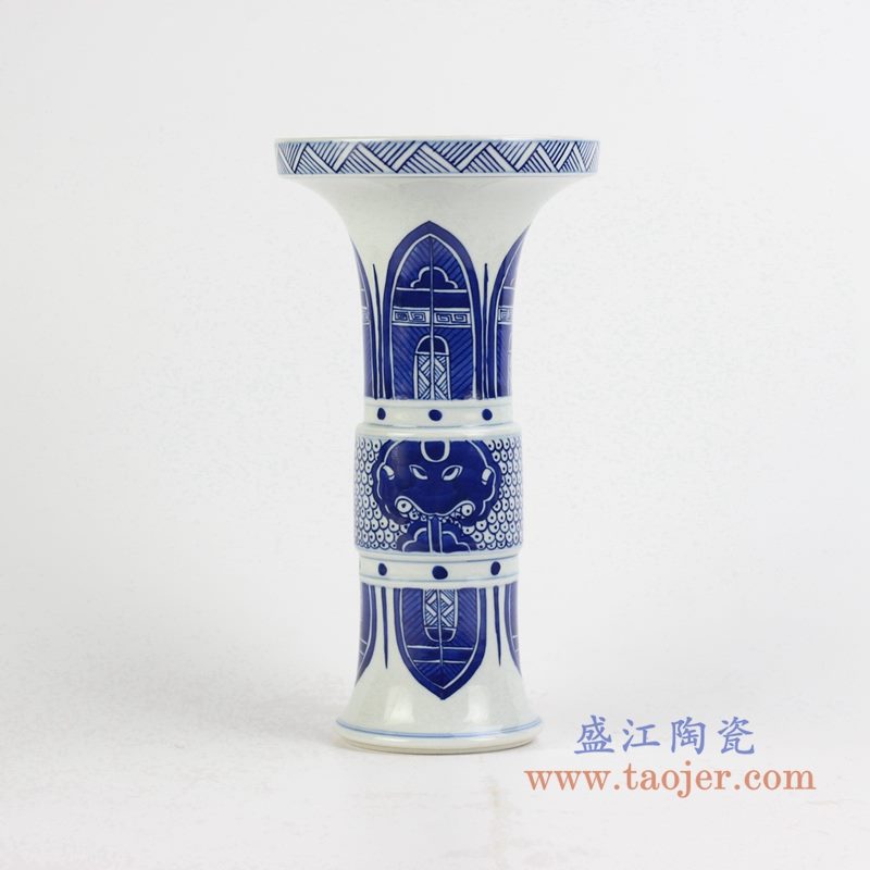 青花小花瓶花插