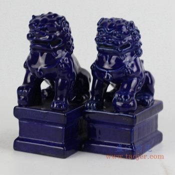 ryxp21-b    雕塑小狮子 高温祭兰釉   摆件品