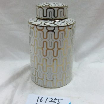 rzka161254 1255  金边 金色线条 直筒茶叶罐 盖罐 糖果罐
