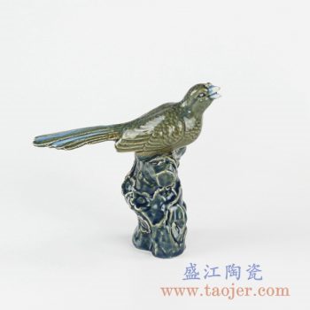 RYXP35_景德镇颜色釉小鸟摆件陶瓷装饰品站立雕塑瓷家居摆设站立1