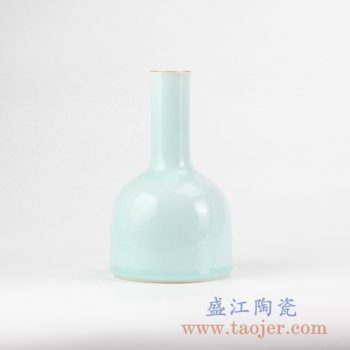 RZJR04_景德镇青釉描金口花瓶花插创意陶瓷花器艺术摆件