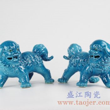 RZKC01_景德镇高温颜色釉雕塑狮子摆件家居装饰陶瓷摆设品