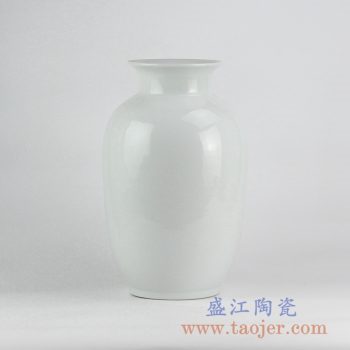 RYNQ20-C_颜色釉乳白冬瓜瓶花瓶花插陶瓷罐摆件品