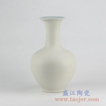 RYUJ19-E_哑光陶瓷花瓶摆件 自然古朴风格 现代插花茶室客厅玄关装饰品