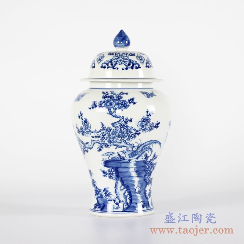 RYCI40-A 仿古青花梅花将军罐