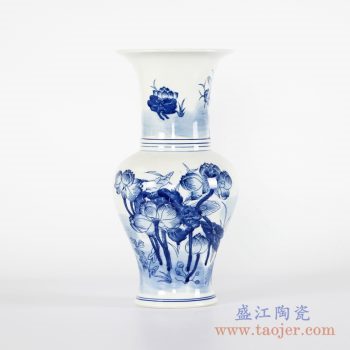 RYCI43-A   手绘青花荷花花瓶花插