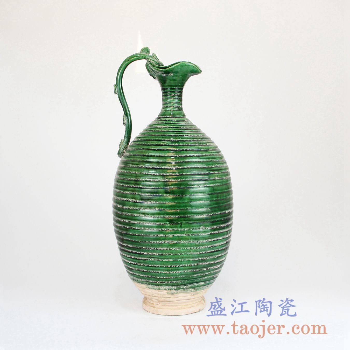 7066-RZLM01  颜色釉陶瓷异形花瓶花插