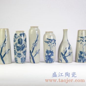 RZMB01    手绘青花小花瓶花插景德镇陶瓷瓷器手工瓷器