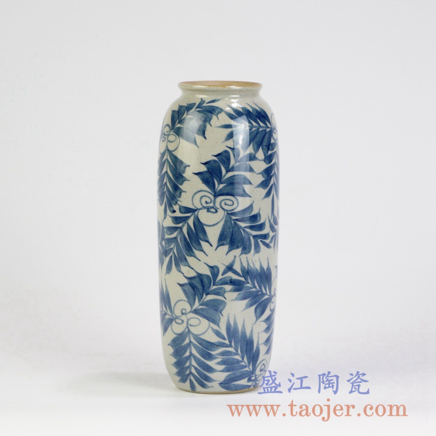 RZMB01-E 青花手绘花瓶花插枫叶