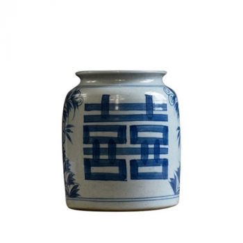RZLZ03   景德镇陶瓷插画花瓶中式花瓶花瓶摆件双喜罐客厅玄关大花插陶罐子