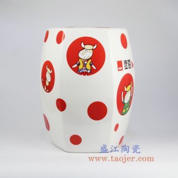 shengjiangdingzhidingzuo-RYIR122-d_定制 六方六边形 高温颜色釉 白色 麦蔻奶牛彩花 瓷凳 凳子 凉墩