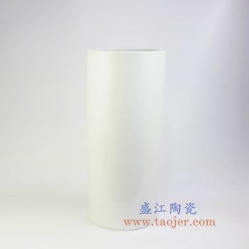 RZMS01 景德镇陶瓷 颜色釉 纯白 箭筒 伞筒 花插花瓶