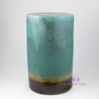 RYIR126 景德镇陶瓷 高温瓷低温颜色釉 三色直筒 圆凳 凉墩