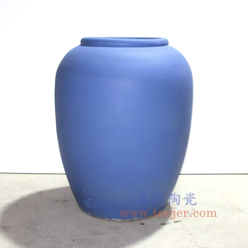 盛江定制 蓝色哑光釉 陶瓷罐