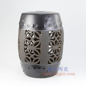 RYIR131_景德镇陶瓷 纯手工 镂空 雕刻 圆凳 凉墩