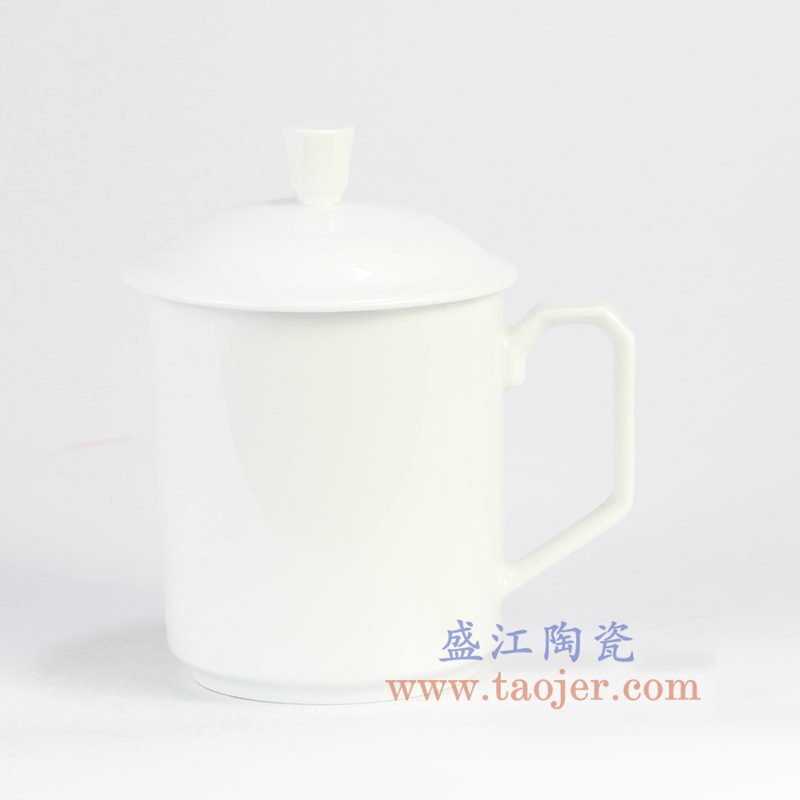 盛江陶瓷 纯白高白玉瓷杯
