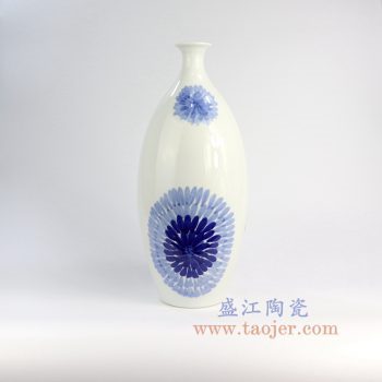 RZNG03_景德镇陶瓷 纯手绘 青花 创意 陶瓷瓶 花插花瓶