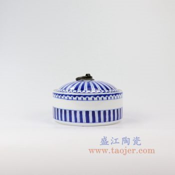 RZNM01_景德镇陶瓷 手绘青花茶叶罐盖罐储物罐