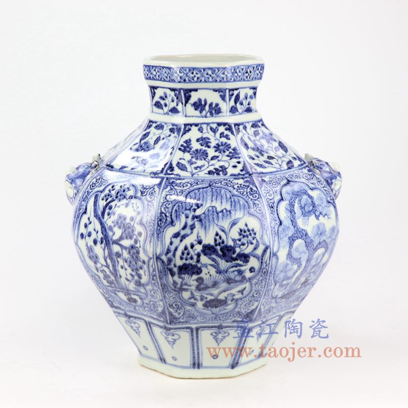 盛江陶瓷 仿古 元青花陶瓷罐系列