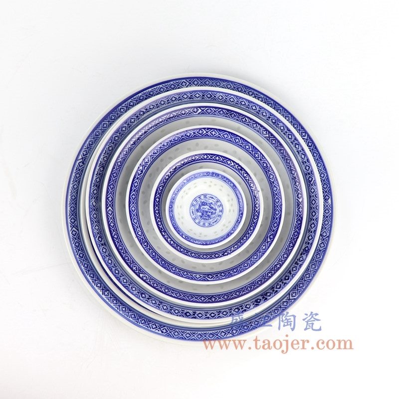 盛江陶瓷 青花玲珑餐具系列