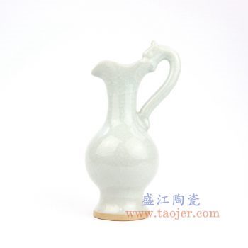 RZFW31-景德镇陶瓷 仿古窑变裂纹白色钧瓷瓶小花瓶