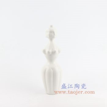 RZLK25-H 景德镇陶瓷 北欧白色陶瓷人面花瓶 妖娆的伊迪