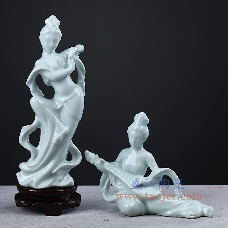 RZON01 盛江陶瓷 纯手工敦煌壁画飞天仕女 组合图
