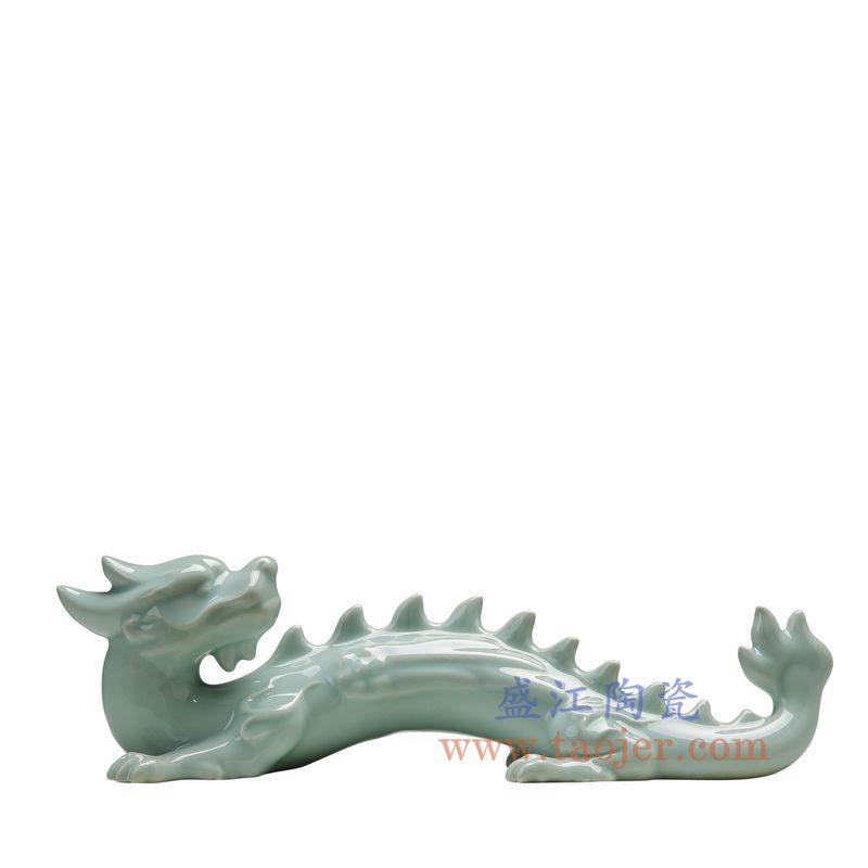 上图:RZON02-A 盛江陶瓷 纯手工影青 龙 书房客厅装饰摆件 毛笔架