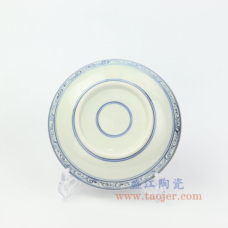 RZIQ09 盛江陶瓷 仿古青花缠枝小盘 赏盘