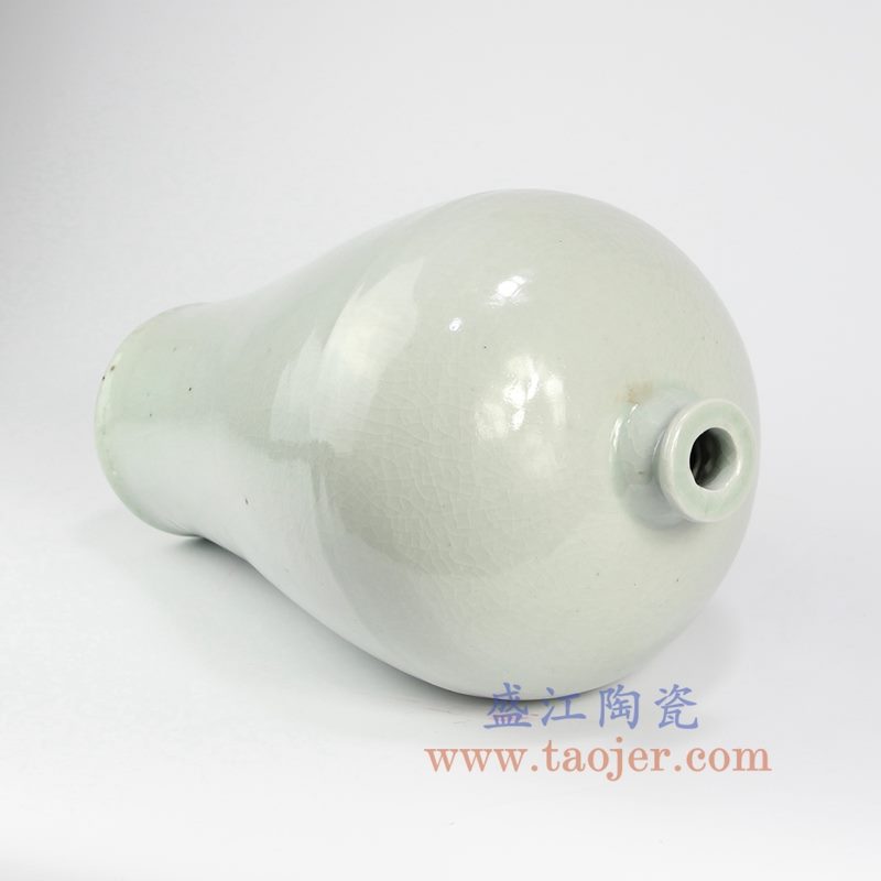 上图:RZNA08 盛江陶瓷 仿古全手工 明朝 纯白 梅瓶 花插花瓶