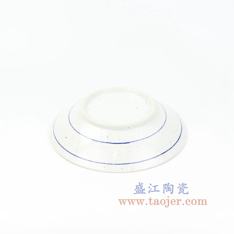 上图:RZOQ01-E 盛江陶瓷 仿古手绘青花 人物山水 摆盘 挂盘 赏盘